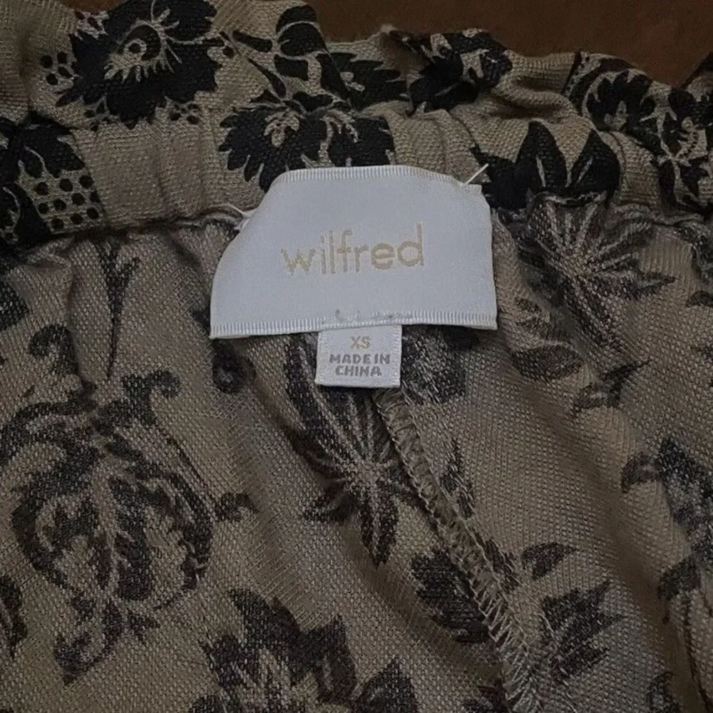 Wilfred Free Aritzia Freestyle Pant Viscose Ramie Floral Jogger Size XS Downtown